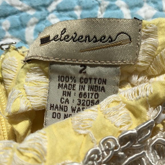 Elevenses Anthropologie Yellow Skirt Sz 2 - Picture 3 of 9